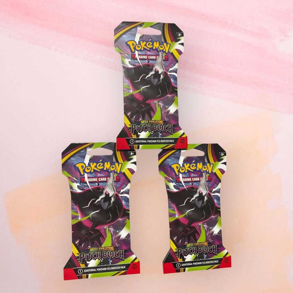 3 - Pokemon TCG: Mega Evolution Pitch Black Sleeved Booster Pack